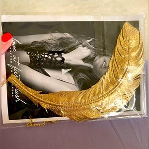 Gold Feather Necklace - New with packaging